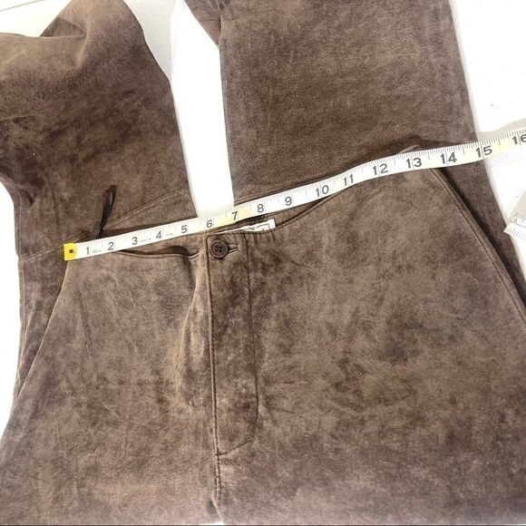 Live A Little brown suede pants jeans EUC size 4 leather - Picture 13 of 13